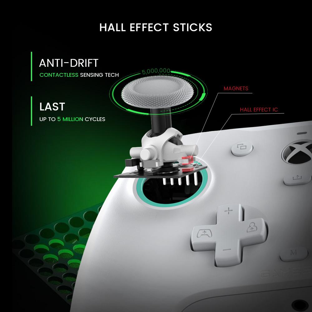 Wired Controller for Xbox & PC with Hall Effect Sticks and 3.5mm Audio Jack